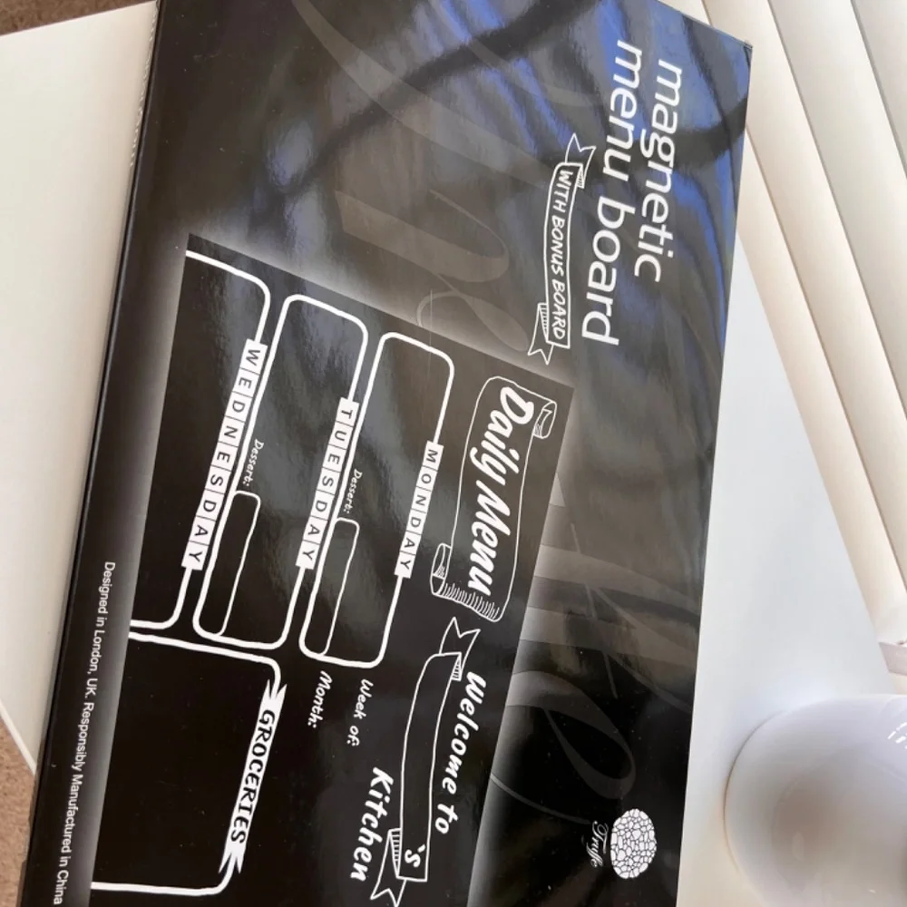 Magnetic Menu Board for refrigerator (DRY MARKERS NOT INCLUDED)